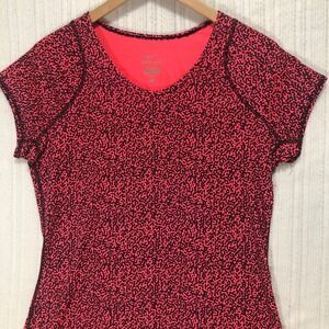 Nike Dri-FIT Running‎ Top Athletic T-Shirt Short Sleeve Pink Black M